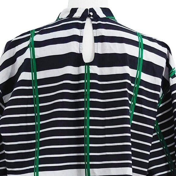 Du Paradis Zoe Mock Neck Top in Geo Stripe - Picture 5 of 7